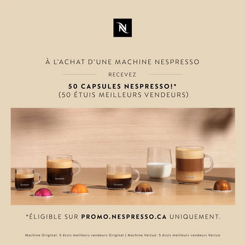 Machine à espresso à dosettes Vertuo Next de Nespresso - Blanc crémeux