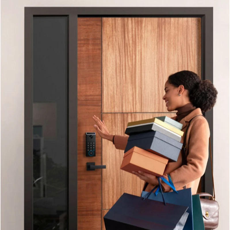 eufy FamiLock E35 Palm-Vein Keyless Entry Wi-Fi Smart Lock with Keypad & Key - Black