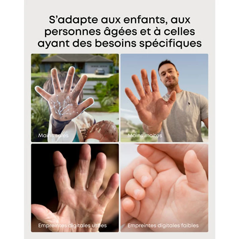 eufy FamiLock E35 Palm-Vein Keyless Entry Wi-Fi Smart Lock with Keypad & Key - Black