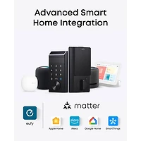 eufy FamiLock E35 Palm-Vein Keyless Entry Wi-Fi Smart Lock with Keypad & Key - Black