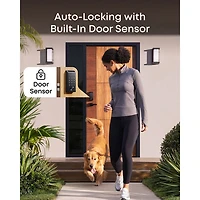 Serrure intelligente Wi-Fi à détection des veines de la paume FamiLock E35 d'eufy avec pavé numérique et clé - Noir