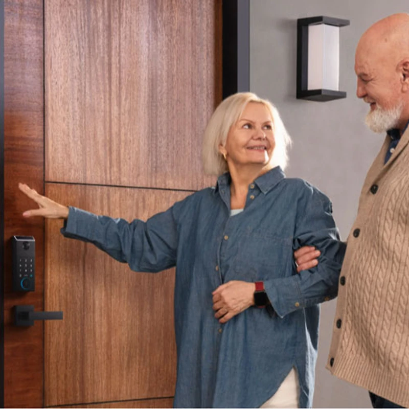 eufy FamiLock E35 Palm-Vein Keyless Entry Wi-Fi Smart Lock with Keypad & Key - Black