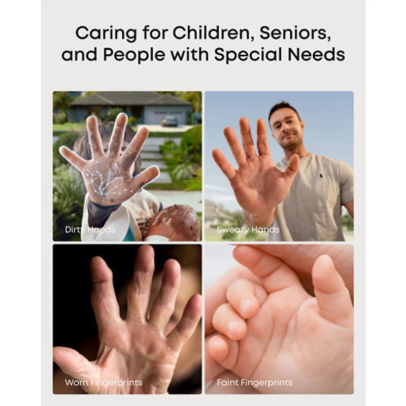 eufy FamiLock E35 Palm-Vein Keyless Entry Wi-Fi Smart Lock with Keypad & Key - Black