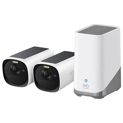 eufy eufyCam E40 Wire-Free 1440p Outdoor Security Camera (2-Pack) with HomeBase S380