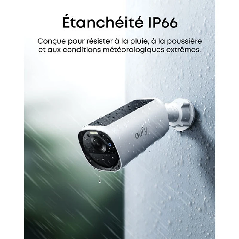 Caméra de surveillance sans fil d'extérieur 2K eufyCam E40 d'eufy (ensemble de 2) avec station HomeBase