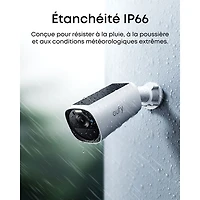 Caméra de surveillance sans fil d'extérieur 2K eufyCam E40 d'eufy (ensemble de 2) avec station HomeBase