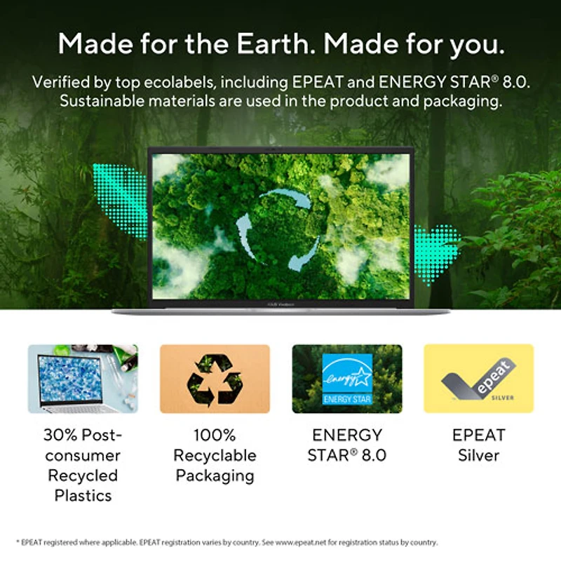 ASUS VivoBook 17.3" Laptop - Quiet Blue (Intel Core 5 120U/16GB RAM/1TB SSD/Windows 11)