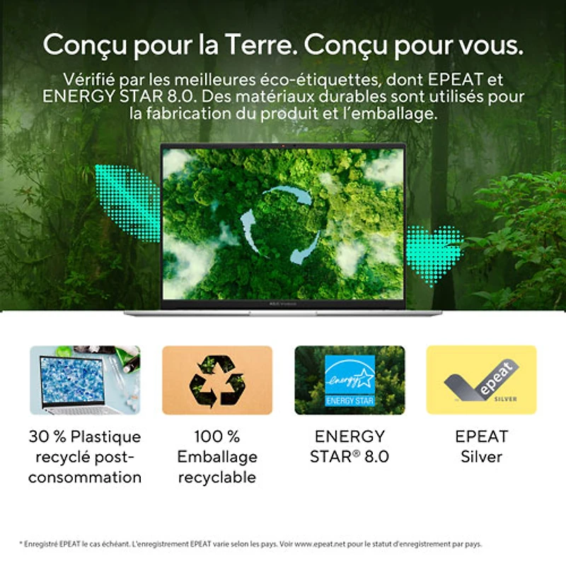 ASUS VivoBook 17.3" Laptop - Quiet Blue (Intel Core 5 120U/16GB RAM/1TB SSD/Windows 11)