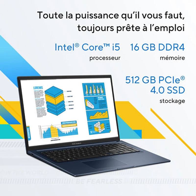 ASUS VivoBook 17.3" Laptop - Quiet Blue (Intel Core 5 120U/16GB RAM/1TB SSD/Windows 11)