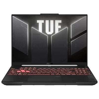 Portable de jeu de 16 po TUF Gaming F16 d'ASUS - Gris mecha (Ryzen 7 7445HS d'AMD/RAM 16 Go/SSD 512 Go/RTX 4050)