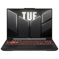 Portable de jeu de 16 po TUF Gaming F16 d'ASUS - Gris mecha (Ryzen 7 7445HS d'AMD/RAM 16 Go/SSD 512 Go/RTX 4050)
