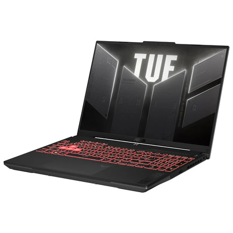 Portable de jeu de 16 po TUF Gaming F16 d'ASUS - Gris mecha (Ryzen 7 7445HS d'AMD/RAM 16 Go/SSD 512 Go/RTX 4050)