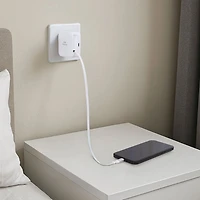 Chargeur mural USB-C PD de 45 W avec câble rétractable intégré de LBT (LBTPD20W)