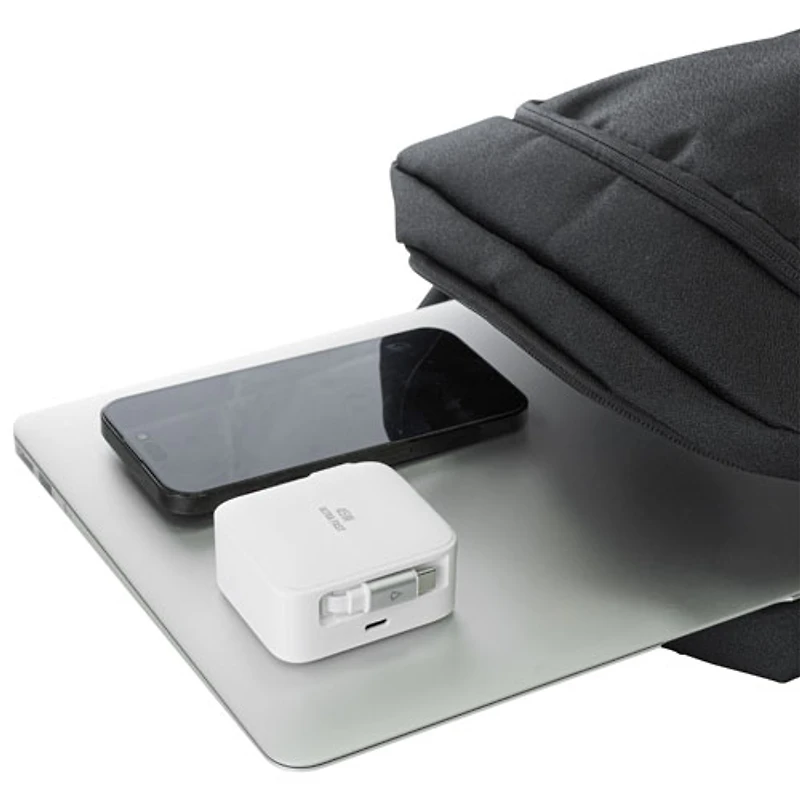 Chargeur mural USB-C PD de 45 W avec câble rétractable intégré de LBT (LBTPD20W)