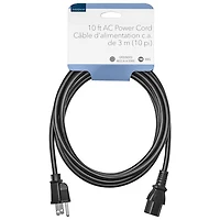 Insignia 3.05m (10ft.) AC Power Cable (NS-PC2P10B-C) - Only at Best Buy