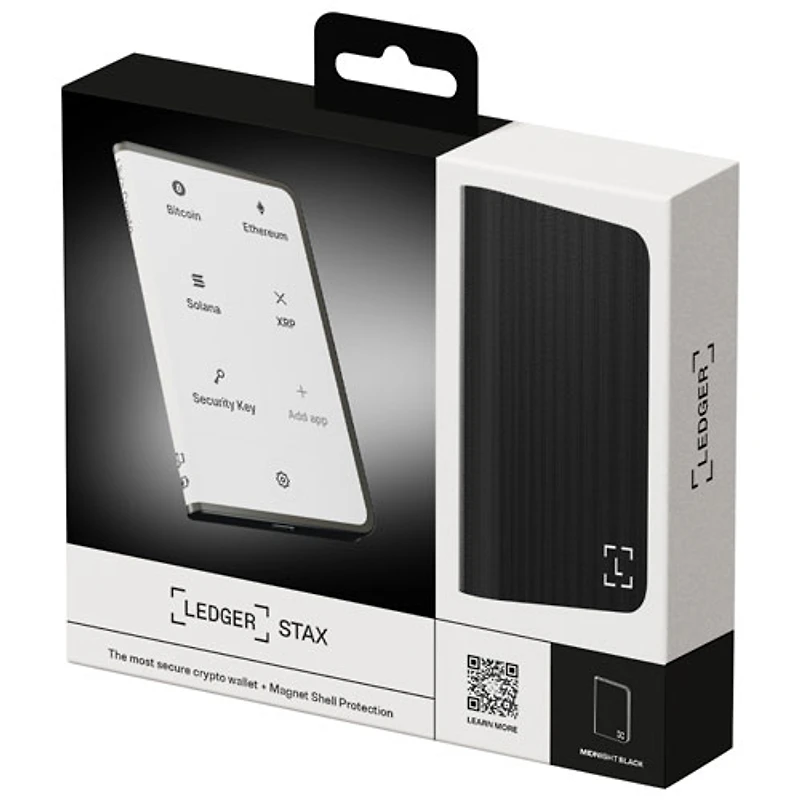 Ledger Stax 3.7" E-Ink Crypto Hardware Wallet USB-C/Bluetooth with Recovery Key - Graphite