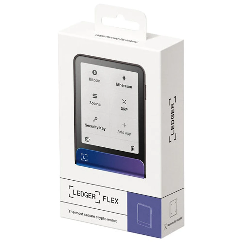 Ledger Flex 2.84" E-Ink Crypto Hardware Wallet USB-C/Bluetooth with Recovery Key - Neptune Blue