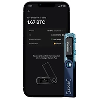 Portefeuille physique de cryptomonnaie USB-C Nano S Plus de Ledger - Bleu Neptune