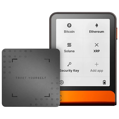 Portefeuille physique de cryptomonnaie à encre électronique 2,84 po USB-C/Bluetooth avec clé de récupération Flex de Ledger - Orange