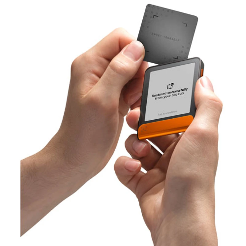 Portefeuille physique de cryptomonnaie à encre électronique 2,84 po USB-C/Bluetooth avec clé de récupération Flex de Ledger - Orange