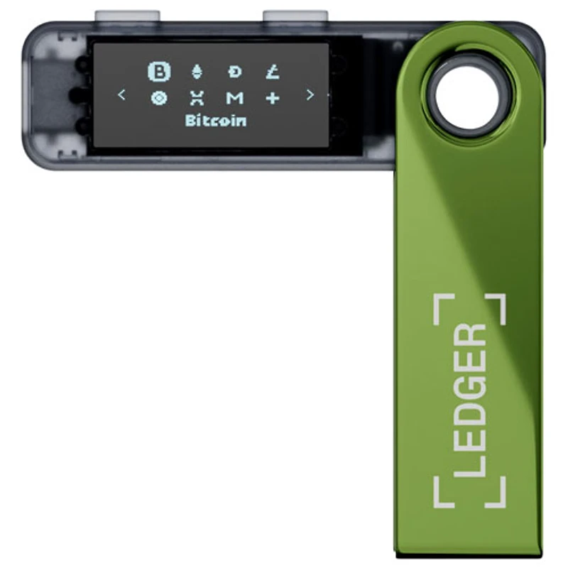 Portefeuille physique de cryptomonnaie USB-C Nano S Plus de Ledger - Vert oxydé