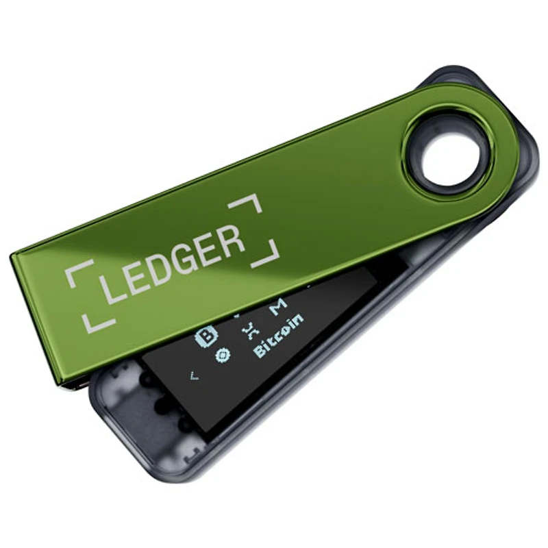 Portefeuille physique de cryptomonnaie USB-C Nano S Plus de Ledger - Vert oxydé