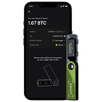Portefeuille physique de cryptomonnaie USB-C Nano S Plus de Ledger - Vert oxydé