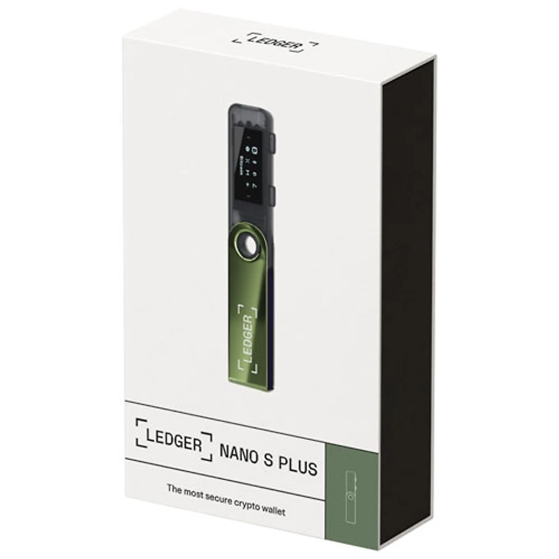 Portefeuille physique de cryptomonnaie USB-C Nano S Plus de Ledger - Vert oxydé