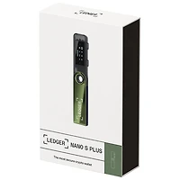 Portefeuille physique de cryptomonnaie USB-C Nano S Plus de Ledger - Vert oxydé