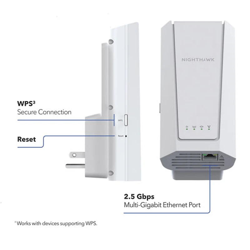 Prolongateur de portée bibande Wi-Fi 7 Nighthawk BE5000 de NETGEAR (EXS27-100CNS)