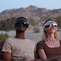 Masque de massage chaud et froid pour les yeux Eyeris 3 de Renpho avec contrôle vocal - Rose doré