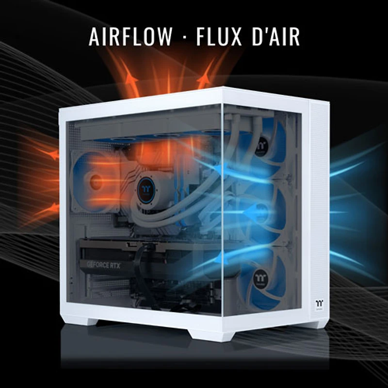 Thermaltake View Gaming PC (AMD Ryzen 7 9800X3D/32GB RAM/2TB SSD/RTX 5070) - English - Only at Best Buy
