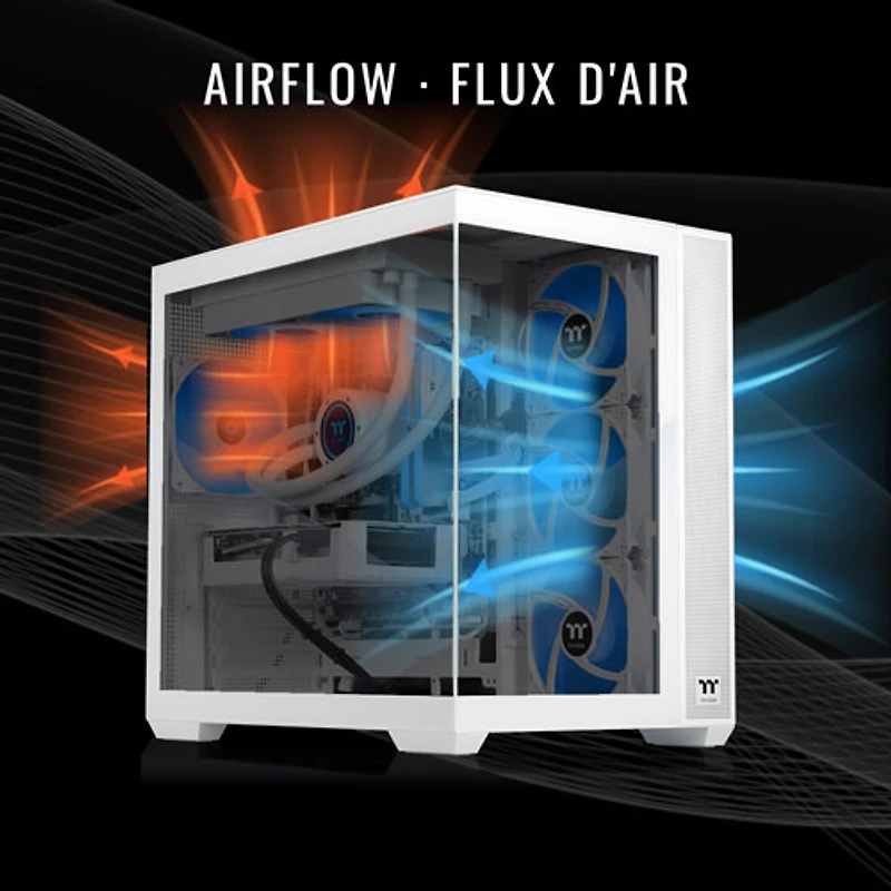 Ordinateur de jeu View de Thermaltake (Ryzen 7 7800X3D d'AMD/RAM 32 Go/SSD 1 To/Radeon RX 9070 XT) - Anglais - Exclusivité Best Buy