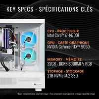Thermaltake LCGS View Gaming PC (Intel Core i7-14700F/32GB RAM/2TB SSD/NVIDIA GeForce RTX 5060/Windows 11) - Eng