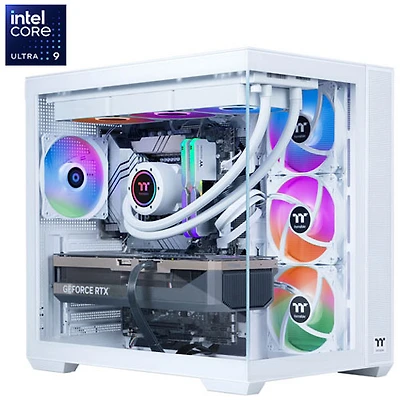 Ordinateur de jeu LCGS View de Thermaltake (Core Ultra 9 285K d'Intel/RAM 32 Go/SSD 2 To/GeForce RTX 5070 Ti) - Anglais