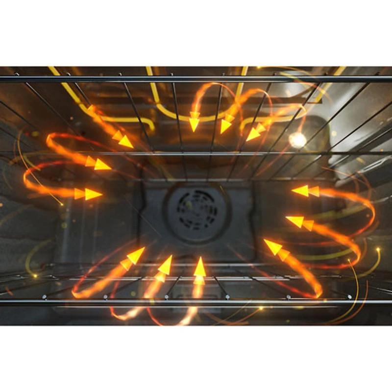 Cuisinière à gaz autonome à 5 brûleurs avec ventilateur à convection et friture à l'air 5 pi³ 30 po de Whirlpool (WFGS4530SZ) - Acier inoxydable
