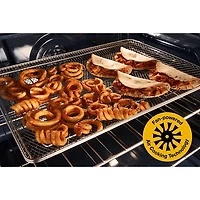 Cuisinière à gaz autonome à 5 brûleurs avec ventilateur à convection et friture à l'air 5 pi³ 30 po de Whirlpool (WFGS4530SZ) - Acier inoxydable