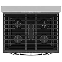 Cuisinière à gaz autonome à 5 brûleurs avec ventilateur à convection et friture à l'air 5 pi³ 30 po de Whirlpool (WFGS4530SZ) - Acier inoxydable