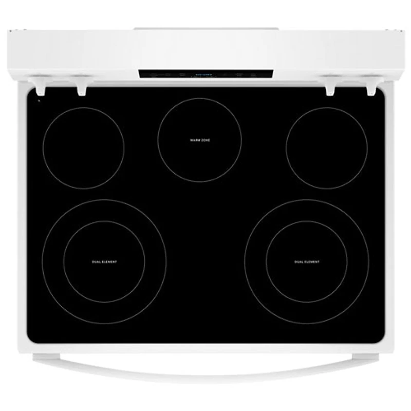 Cuisinière électrique autonome à 5 éléments avec ventilateur à convection et friture à l'air 5,3 pi³ 30 po Whirlpool (YWFES4530SW) - Blanc