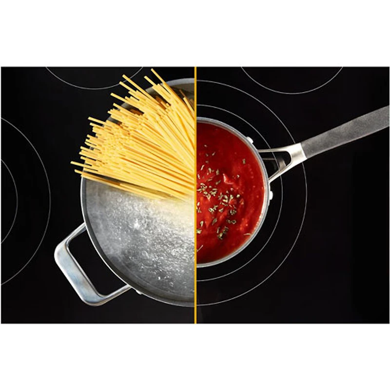 Cuisinière électrique autonome à 5 éléments avec ventilateur à convection et friture à l'air 5,3 pi³ 30 po Whirlpool (YWFES4530SW) - Blanc