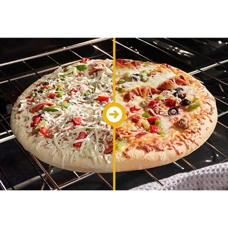 Cuisinière électrique autonome à 5 éléments avec ventilateur à convection et friture à l'air 5,3 pi³ 30 po Whirlpool (YWFES4530SW) - Blanc