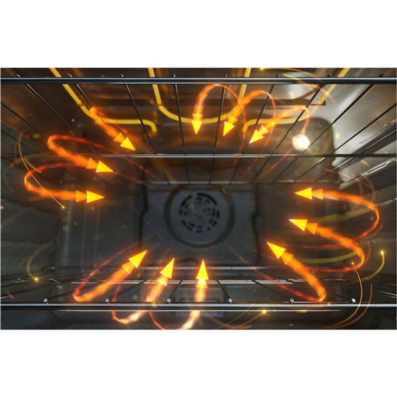 Cuisinière électrique autonome à 5 éléments avec ventilateur à convection et friture à l'air 5,3 pi³ 30 po Whirlpool (YWFES4530SW) - Blanc