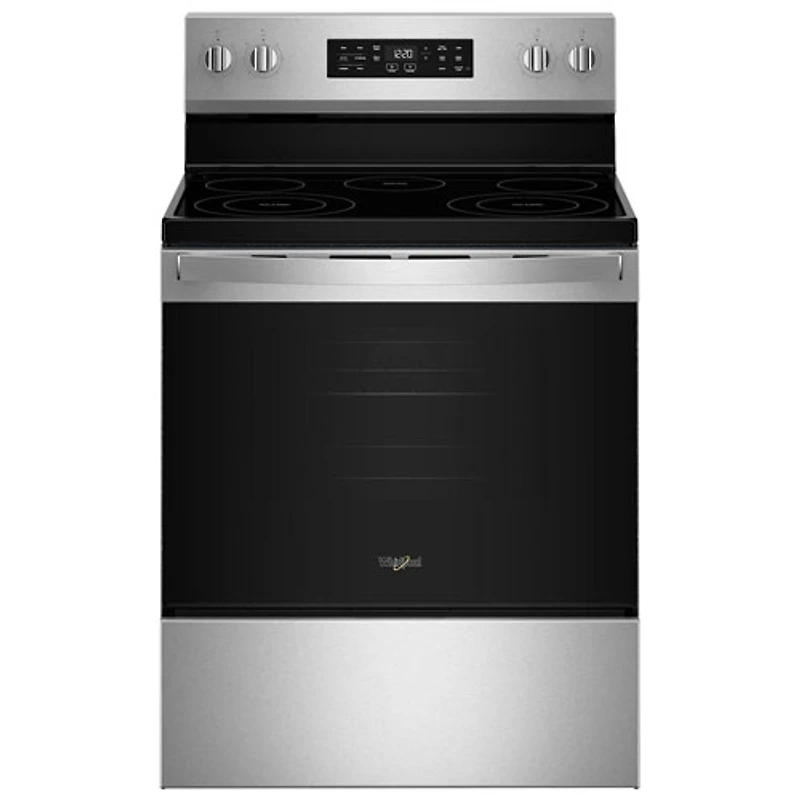Whirlpool 30" 5.3 Cu. Ft. Fan Convection 5-Element Freestanding Electric Air Fry Range (YWFES4530SZ) - SS