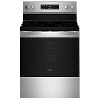 Whirlpool 30" 5.3 Cu. Ft. Fan Convection 5-Element Freestanding Electric Air Fry Range (YWFES4530SZ) - SS