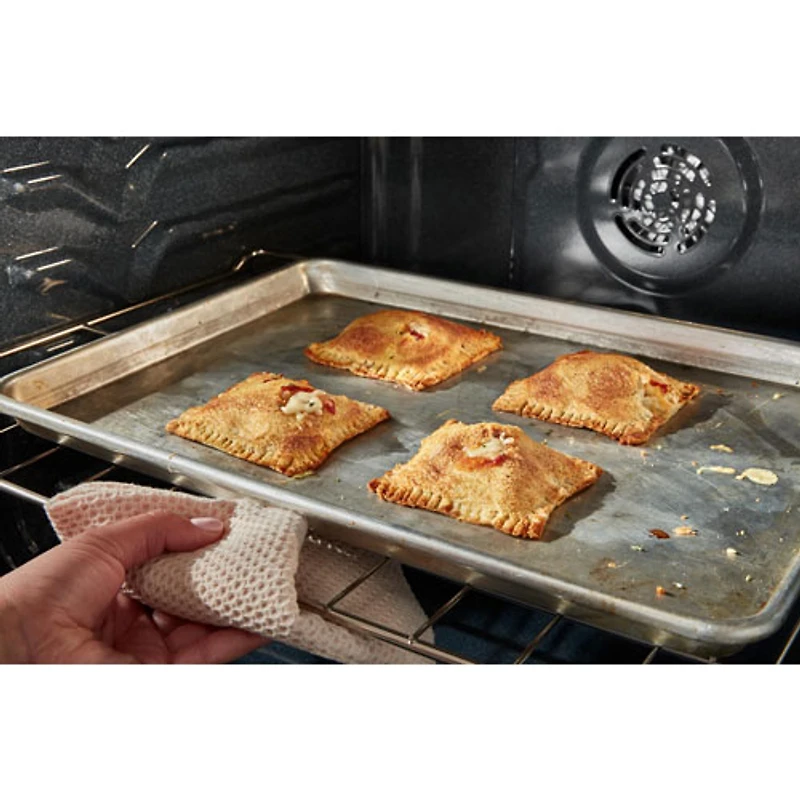 Whirlpool 30" 5.3 Cu. Ft. Fan Convection 5-Element Freestanding Electric Air Fry Range (YWFES4530SB) - Black