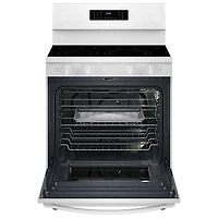 Cuisinière électrique autonome à 5 éléments avec convection véritable et friture à l'air 5,3 pi³ 30 po de Whirlpool (YWFES7030SW) - Blanc