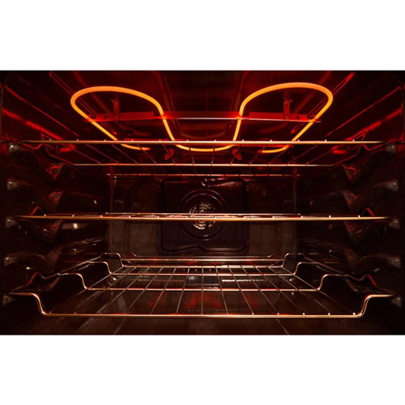 Cuisinière électrique autonome à 5 éléments avec convection véritable et friture à l'air 5,3 pi³ 30 po de Whirlpool (YWFES7030SW) - Blanc