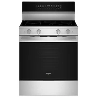 Whirlpool 30" 5.3 Cu. Ft. True Convection 5-Element Freestanding Electric Air Fry Range (YWFES7030SZ) - SS