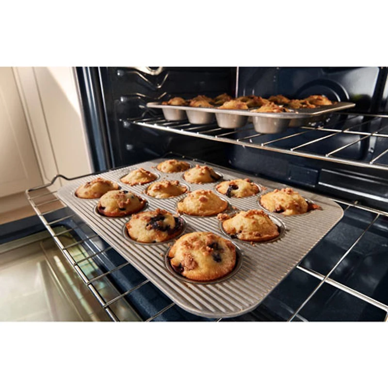 Whirlpool 30" 5.3 Cu. Ft. True Convection 5-Element Freestanding Electric Air Fry Range (YWFES7030SZ) - SS