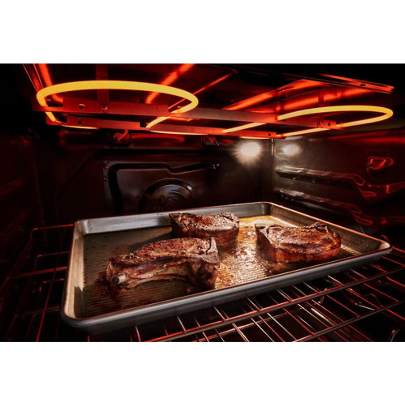 Whirlpool 30" 5.3 Cu. Ft. True Convection 5-Element Freestanding Electric Air Fry Range (YWFES7030SZ) - SS